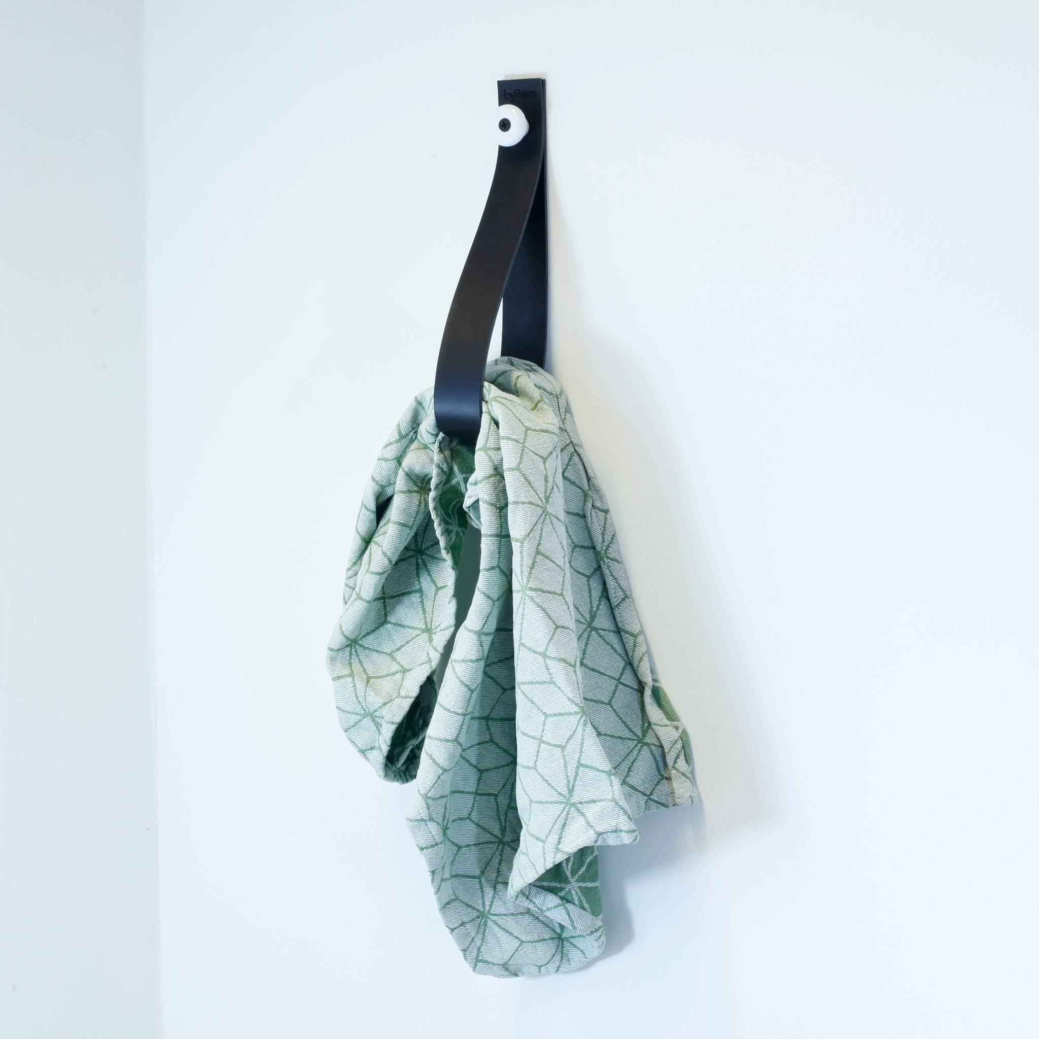 Enkel bladholder i lær