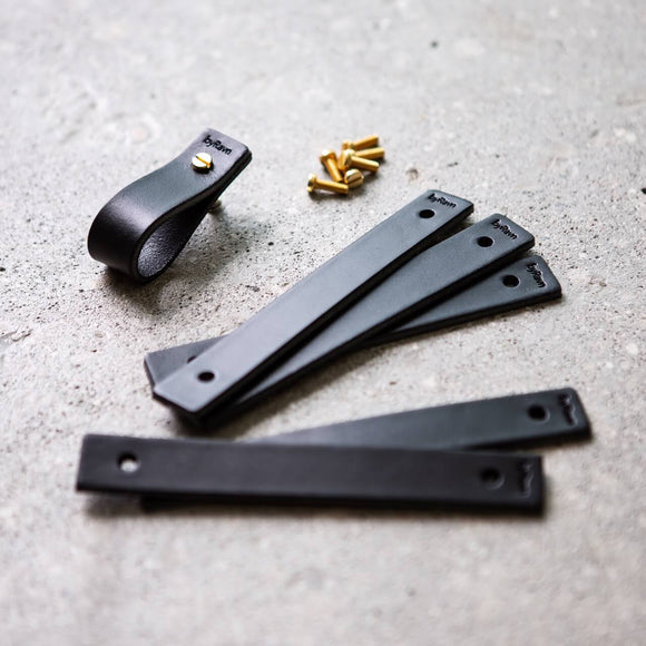 Flotte håndtak i lær